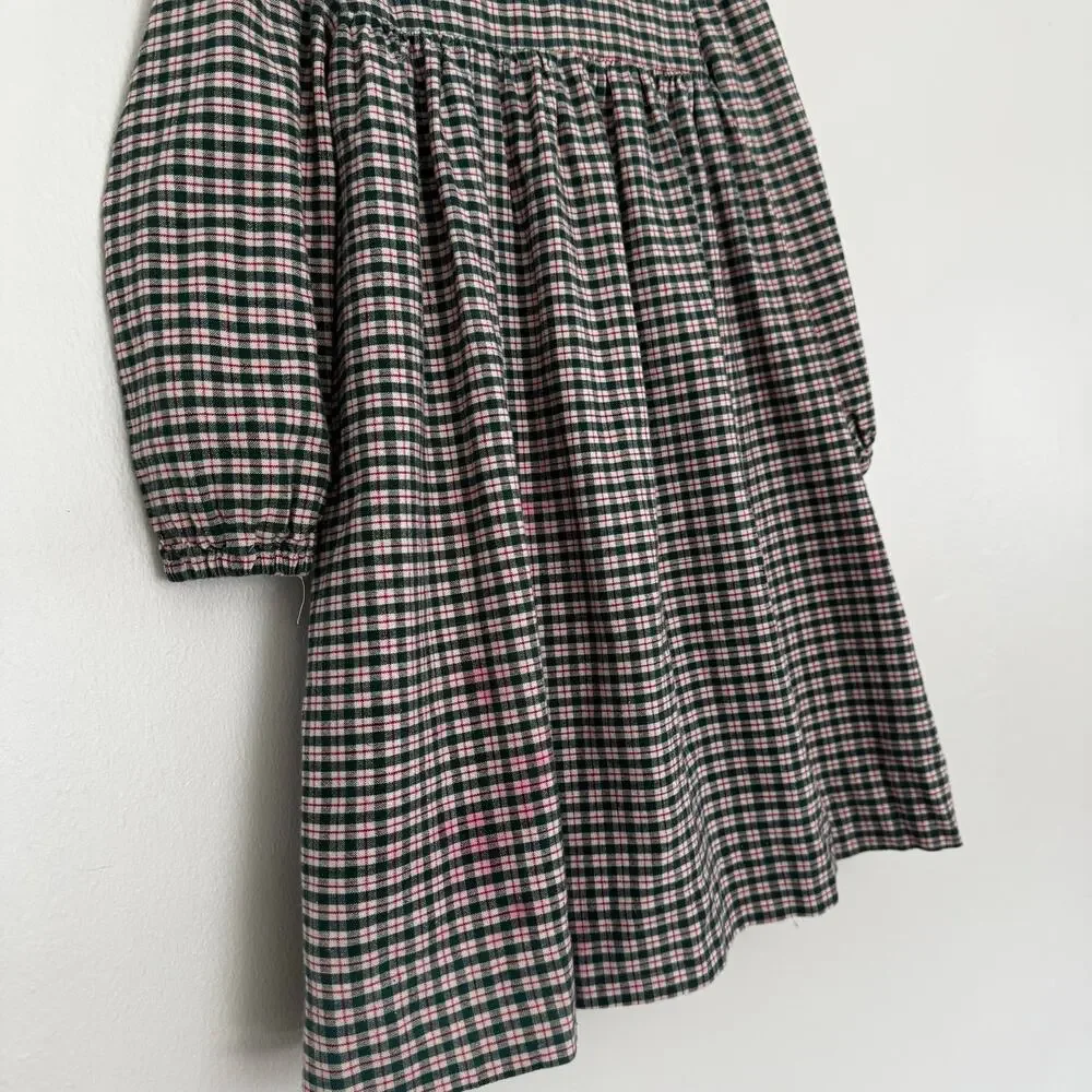 Traditions by Pamela Kline 70s Vintage Plaid Country Dress Jumper